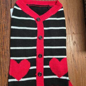 The Worthy Dog Cardigan Dog Sweater NWT size L